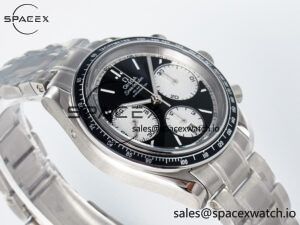 Speedmaster Racing Master SS HKF Best Edition Black/White Dial on SS Bracelet A7750 - Image 6
