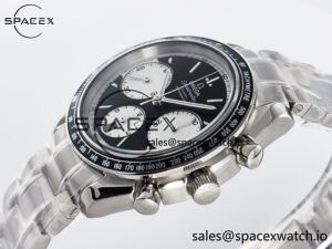 Speedmaster Racing Master SS HKF Best Edition Black/White Dial on SS Bracelet A7750 - Image 5