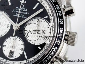 Speedmaster Racing Master SS HKF Best Edition Black/White Dial on SS Bracelet A7750 - Image 10