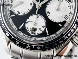 Speedmaster Racing Master SS HKF Best Edition Black/White Dial on SS Bracelet A7750 - Image 12