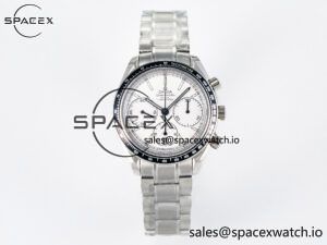 Speedmaster Racing Master SS HKF Best Edition White Dial on SS Bracelet A7750