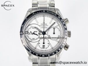 Speedmaster Racing Master SS HKF Best Edition White Dial on SS Bracelet A7750 - Image 2