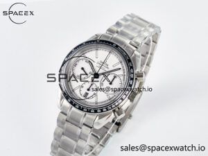 Speedmaster Racing Master SS HKF Best Edition White Dial on SS Bracelet A7750 - Image 4