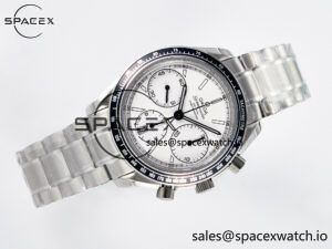Speedmaster Racing Master SS HKF Best Edition White Dial on SS Bracelet A7750 - Image 7