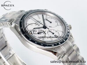 Speedmaster Racing Master SS HKF Best Edition White Dial on SS Bracelet A7750 - Image 6