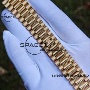 40mm Rolex Day Date m 228238 CNC Craft Customized 18K Gold Case Strap, Customized Black Dial Pointer Calendar Week - Image 75