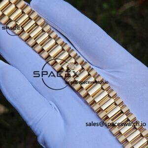 40mm Rolex Day Date m 228238 CNC Craft Customized 18K Gold Case Strap, Customized Black Dial Pointer Calendar Week - Image 76