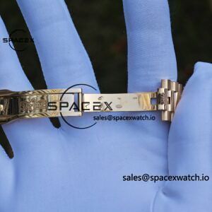 40mm Rolex Day Date m 228238 CNC Craft Customized 18K Gold Case Strap, Customized Black Dial Pointer Calendar Week - Image 113