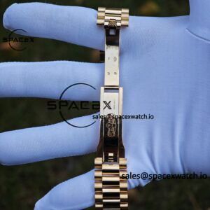 40mm Rolex Day Date m 228238 CNC Craft Customized 18K Gold Case Strap, Customized Black Dial Pointer Calendar Week - Image 110