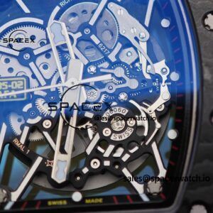Richard Mille RM35-02 Red, Customized Vaucher Movement, Customized Imported Carbon Fiber Case, Paired with Red Imported Natural Rubber Strap, 1:1 Customized Titanium Buckle - Image 15