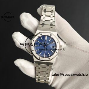 Audemars Piguet AP15400 blue dial, customized best alternative blue dial, replaces hands, case and strap for secondary polishing and grinding, 3120 integrated movement - Image 4
