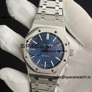 Audemars Piguet AP15400 blue dial, customized best alternative blue dial, replaces hands, case and strap for secondary polishing and grinding, 3120 integrated movement - Image 7