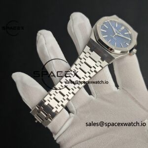 Audemars Piguet AP15400 blue dial, customized best alternative blue dial, replaces hands, case and strap for secondary polishing and grinding, 3120 integrated movement - Image 13