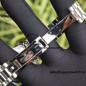 Rolex Day Date model m128239, diameter 36mm, custom best white mother of pearl dial, best alternative pointer, custom best calendar, stainless steel electroplated platinum case and strap - Image 22
