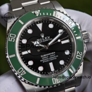 Rolex Submariner 126610 LV 41mm Calendar free Green Water Ghost, custom green ceramic outer ring, best substitute pointer, case and strap secondary polishing treatment - Image 8