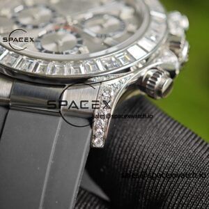 Rolex Daytona 126539TBRT, handcrafted with natural diamonds on the outer ring and case, customized with the best substitute dial and hands, and electroplated with 18K white gold on the case and clasp - Image 13