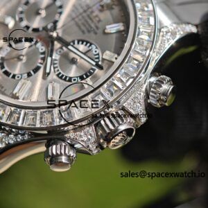 Rolex Daytona 126539TBRT, handcrafted with natural diamonds on the outer ring and case, customized with the best substitute dial and hands, and electroplated with 18K white gold on the case and clasp - Image 19