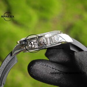 Rolex Daytona 126539TBRT, handcrafted with natural diamonds on the outer ring and case, customized with the best substitute dial and hands, and electroplated with 18K white gold on the case and clasp - Image 21