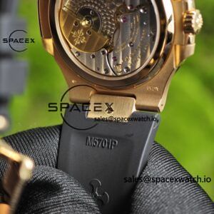 Patek Philippe Nautilus rose gold 5712R, 1:1 customized CNC18K pure gold case, rubber strap, best alternative dial pointer moon phase, ball top needle shaft, customized ACE240 integrated movement - Image 24