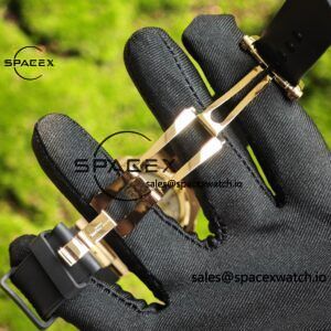 Patek Philippe Nautilus rose gold 5712R, 1:1 customized CNC18K pure gold case, rubber strap, best alternative dial pointer moon phase, ball top needle shaft, customized ACE240 integrated movement - Image 33