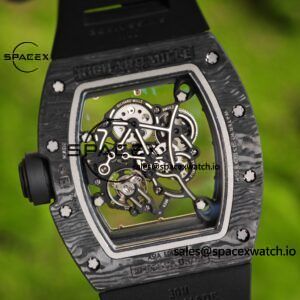 1: 1. Customized Best Version Black Gold RM-055, Black Carbon Fiber Case, Vaucher RMUL2 Movement, Black Rubber Strap, Titanium Buckle, Can be Paired with Nylon Strap - Image 15