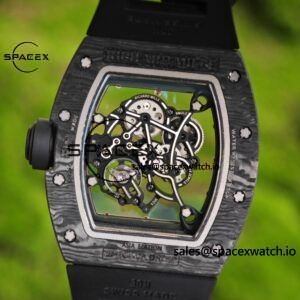 1: 1. Customized Best Version Black Gold RM-055, Black Carbon Fiber Case, Vaucher RMUL2 Movement, Black Rubber Strap, Titanium Buckle, Can be Paired with Nylon Strap - Image 16