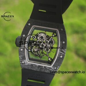1: 1. Customized Best Version Black Gold RM-055, Black Carbon Fiber Case, Vaucher RMUL2 Movement, Black Rubber Strap, Titanium Buckle, Can be Paired with Nylon Strap - Image 19