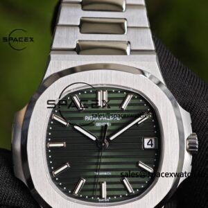 (Advanced Customization) 1:1. Best Customization Patek Philippe 5711 Tiffany Double Label Green Dial, Best Alternative Needle Calendar Customization, PPM324 Integrated Movement Customization, Secondary Polishing and Grinding of Case and Strap - Image 9