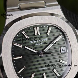 (Advanced Customization) 1:1. Best Customization Patek Philippe 5711 Tiffany Double Label Green Dial, Best Alternative Needle Calendar Customization, PPM324 Integrated Movement Customization, Secondary Polishing and Grinding of Case and Strap - Image 10