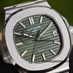 (Advanced Customization) 1:1. Best Customization Patek Philippe 5711 Tiffany Double Label Green Dial, Best Alternative Needle Calendar Customization, PPM324 Integrated Movement Customization, Secondary Polishing and Grinding of Case and Strap - Image 13