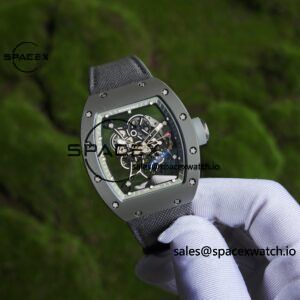 1: 1. Customize the best version RM-055 gray ceramic, titanium rubber inner shell, Vaucher RMUL2 super movement, gray rubber strap, titanium buckle, can be paired with nylon strap - Image 4