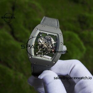 1: 1. Customize the best version RM-055 gray ceramic, titanium rubber inner shell, Vaucher RMUL2 super movement, gray rubber strap, titanium buckle, can be paired with nylon strap - Image 3
