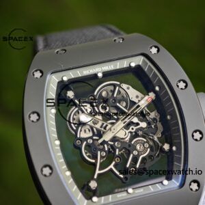 1: 1. Customize the best version RM-055 gray ceramic, titanium rubber inner shell, Vaucher RMUL2 super movement, gray rubber strap, titanium buckle, can be paired with nylon strap - Image 8