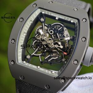 1: 1. Customize the best version RM-055 gray ceramic, titanium rubber inner shell, Vaucher RMUL2 super movement, gray rubber strap, titanium buckle, can be paired with nylon strap - Image 9