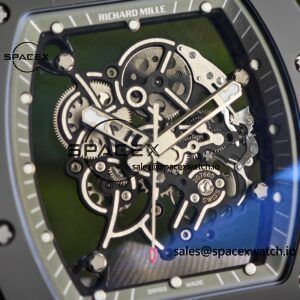 1: 1. Customize the best version RM-055 gray ceramic, titanium rubber inner shell, Vaucher RMUL2 super movement, gray rubber strap, titanium buckle, can be paired with nylon strap - Image 10