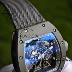 1: 1. Customize the best version RM-055 gray ceramic, titanium rubber inner shell, Vaucher RMUL2 super movement, gray rubber strap, titanium buckle, can be paired with nylon strap - Image 13