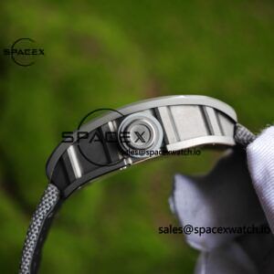 1: 1. Customize the best version RM-055 gray ceramic, titanium rubber inner shell, Vaucher RMUL2 super movement, gray rubber strap, titanium buckle, can be paired with nylon strap - Image 17