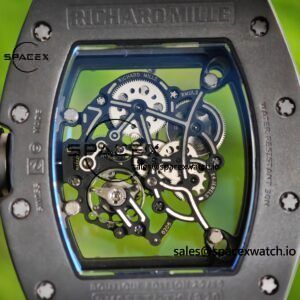 1: 1. Customize the best version RM-055 gray ceramic, titanium rubber inner shell, Vaucher RMUL2 super movement, gray rubber strap, titanium buckle, can be paired with nylon strap - Image 21