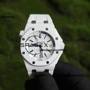 Customize a 1:1 mold based on raw data to create the best version of the Royal Oak Ocean Diver 15707 white ceramic. Customize the best dial, hands, calendar, and high standard craftsmanship installation - Image 22