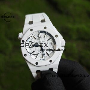 Customize a 1:1 mold based on raw data to create the best version of the Royal Oak Ocean Diver 15707 white ceramic. Customize the best dial, hands, calendar, and high standard craftsmanship installation - Image 23