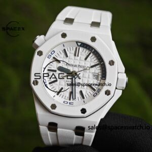 Customize a 1:1 mold based on raw data to create the best version of the Royal Oak Ocean Diver 15707 white ceramic. Customize the best dial, hands, calendar, and high standard craftsmanship installation - Image 27