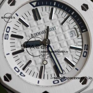 Customize a 1:1 mold based on raw data to create the best version of the Royal Oak Ocean Diver 15707 white ceramic. Customize the best dial, hands, calendar, and high standard craftsmanship installation - Image 28