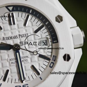 Customize a 1:1 mold based on raw data to create the best version of the Royal Oak Ocean Diver 15707 white ceramic. Customize the best dial, hands, calendar, and high standard craftsmanship installation - Image 33