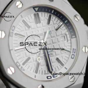 Customize a 1:1 mold based on raw data to create the best version of the Royal Oak Ocean Diver 15707 white ceramic. Customize the best dial, hands, calendar, and high standard craftsmanship installation - Image 32
