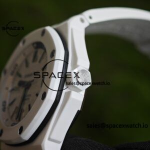 Customize a 1:1 mold based on raw data to create the best version of the Royal Oak Ocean Diver 15707 white ceramic. Customize the best dial, hands, calendar, and high standard craftsmanship installation - Image 34