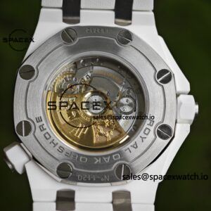 Customize a 1:1 mold based on raw data to create the best version of the Royal Oak Ocean Diver 15707 white ceramic. Customize the best dial, hands, calendar, and high standard craftsmanship installation - Image 37