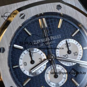 Customized version AP26331ST blue dial, 1:1 customized CNC case strap, original FP1185 movement, best substitute for dial, pointer, calendar - Image 9