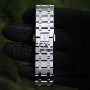 Customized version AP26331ST blue dial, 1:1 customized CNC case strap, original FP1185 movement, best substitute for dial, pointer, calendar - Image 17