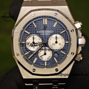 Customized version AP26331ST blue dial, 1:1 customized CNC case strap, original FP1185 movement, best substitute for dial, pointer, calendar - Image 24