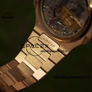 Patek Philippe Nautilus rose gold 5712R, 1:1 customized CNC18K pure gold case, optimal substitute dial pointer moon phase, ball top needle shaft, customized ACE240 integrated movement - Image 20